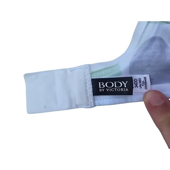 Body By Victoria Underwire Bra 34DD White With Multicolor Polka Dots Adjustable - Picture 3 of 3